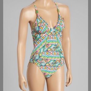 Trina Turk women’s teal Bora-Bora size 4 swimsuit
